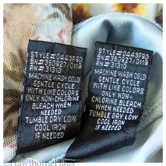 I.N. STUDIO Floral Flutter Sleeve Button Down Top Size XL Stretch Layered - Picture 7 of 7